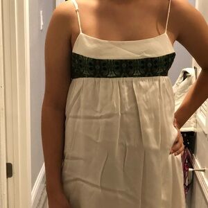 NWT vfish 100% silk dress with peacock detail.